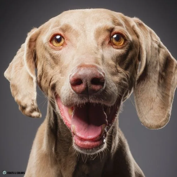 Puppy Blue Eyes coat color lilac based golden eyes Weimaraner