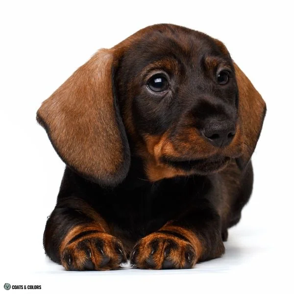 comparison agouti Dachshund puppy
