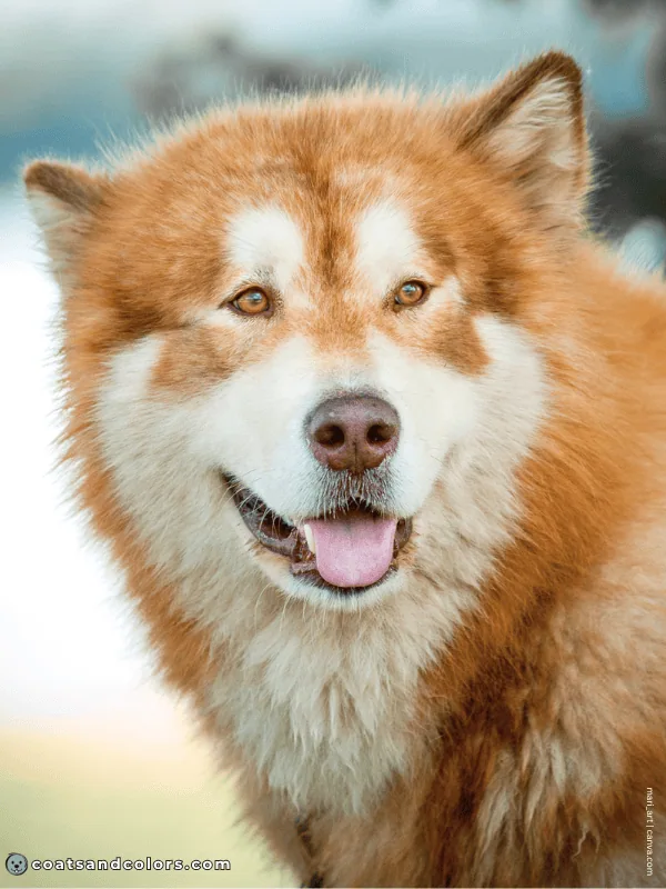coatsandcolors.com Alaskan Malamute Colors red white 2