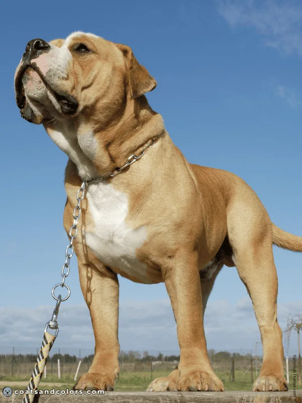 coatsandcolors.com American Bulldog Colors white tan 3
