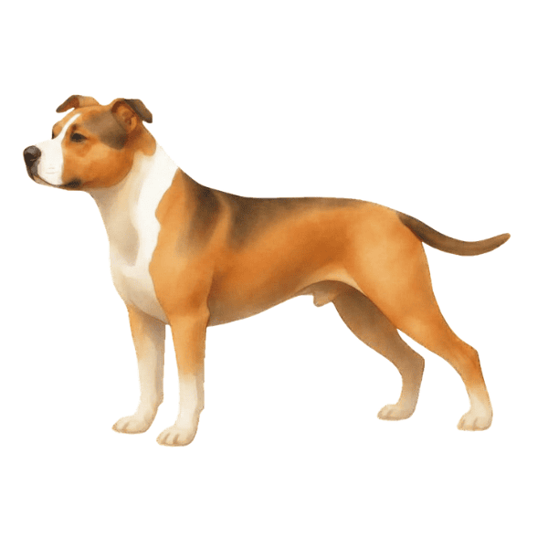 coatsandcolors.com American Staffordshire Terrier Colors illustration A locus smut sable