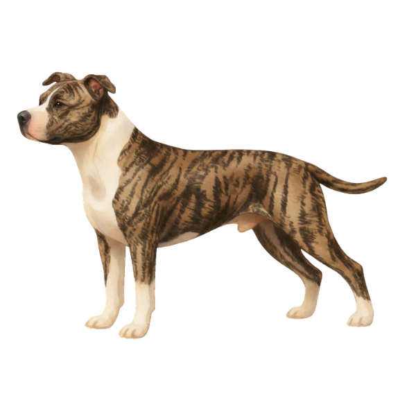 coatsandcolors.com American Staffordshire Terrier Colors illustration K locus brindle
