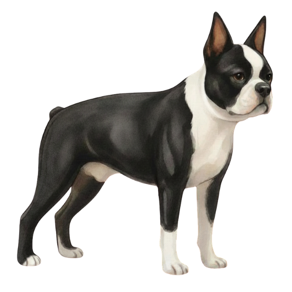 coatsandcolors.com Boston Terrier Colors white desired markings AKC 2c