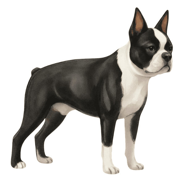 coatsandcolors.com Boston Terrier Colors white desired markings AKC 2c