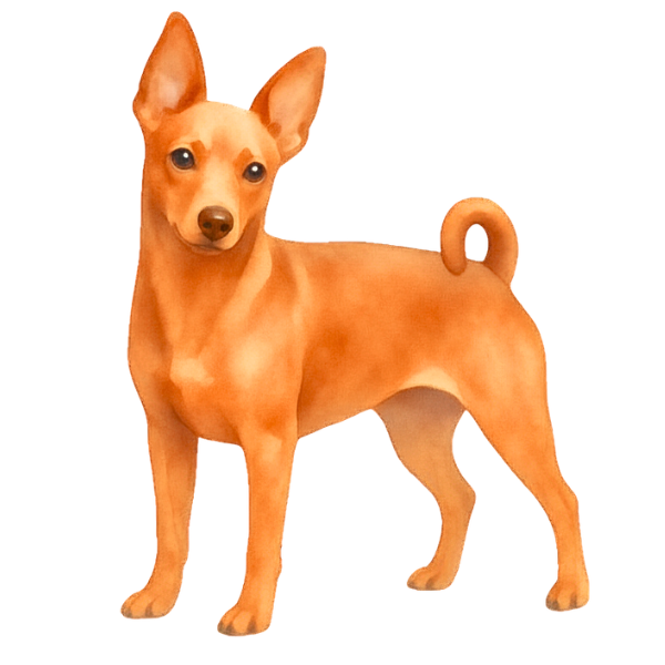 coatsandcolors.com Miniature Pinscher Colors illustrated choco fawn 1b