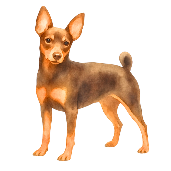 coatsandcolors.com Miniature Pinscher Colors illustrated choco tan